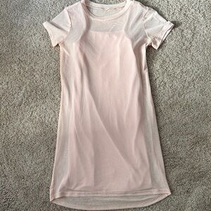 Full Tilt Blush Pink Mesh Dress